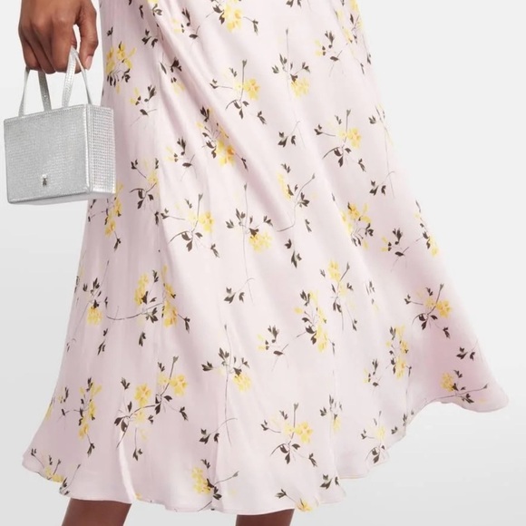 SELF-PORTRAIT Floral satin midi dress - Picture 4 of 10